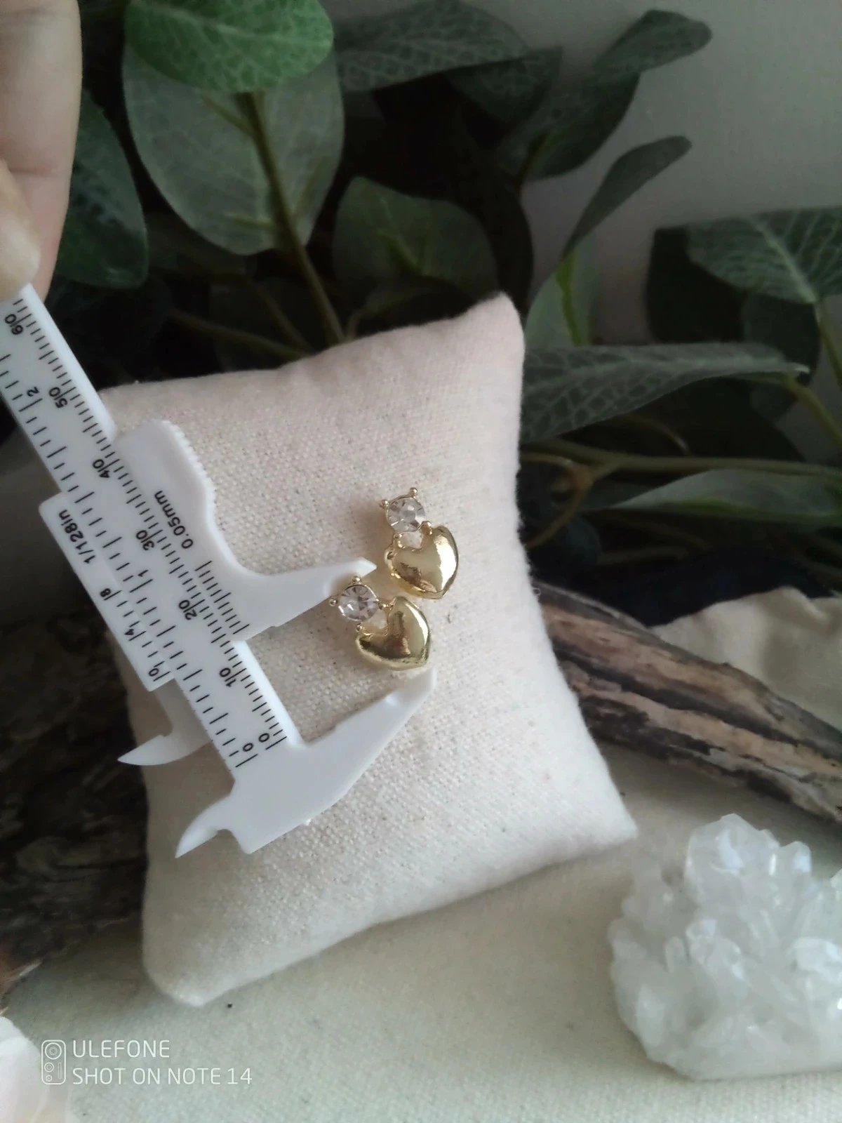 Boucles d'oreilles petits coeurs zircons – photo 2